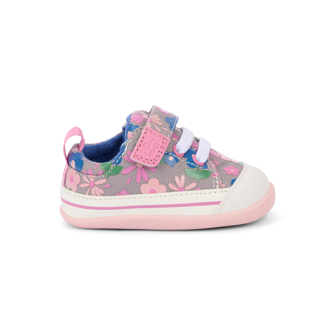 Stevie Mini Gray Floral | See Kai Run