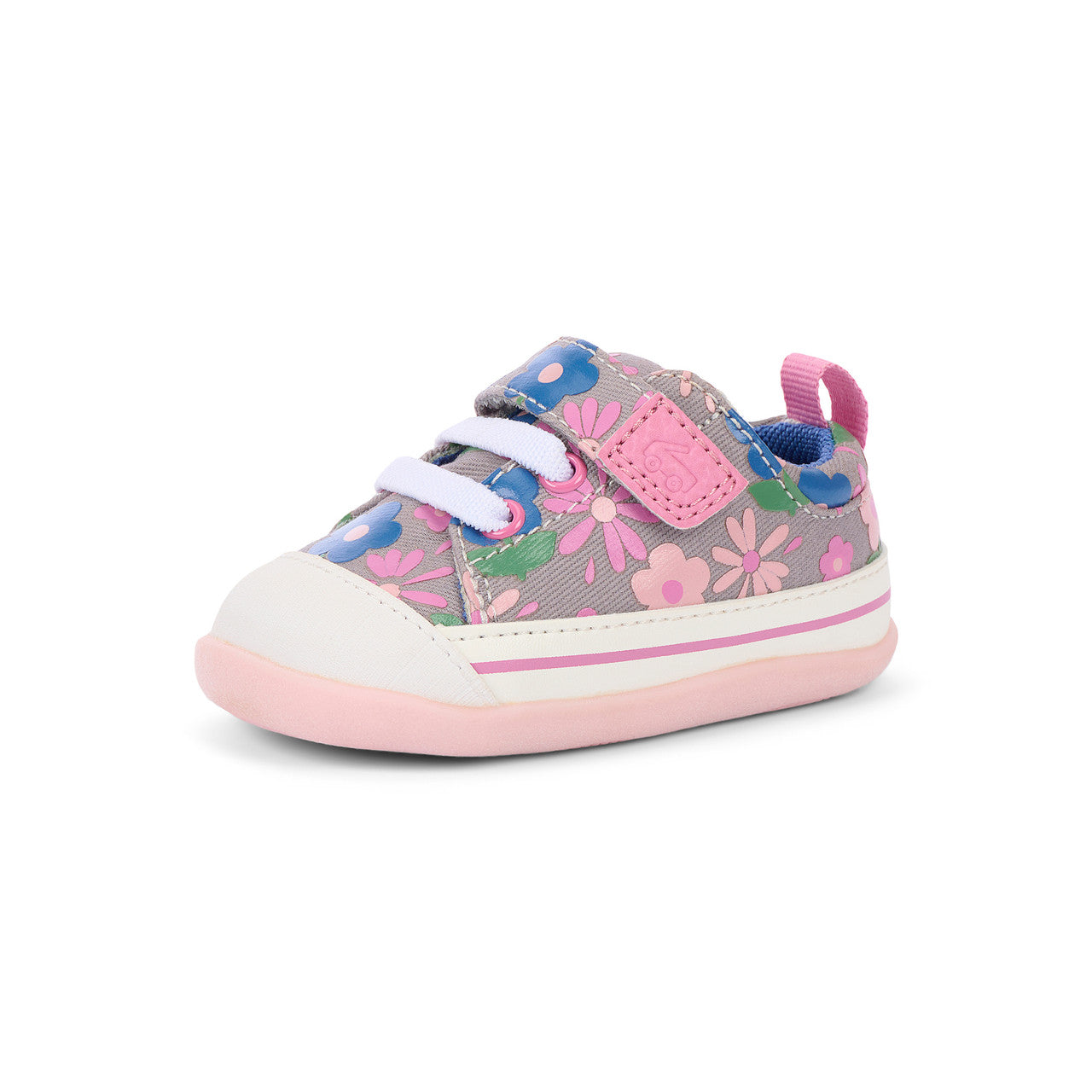 Stevie Mini Gray Floral | See Kai Run