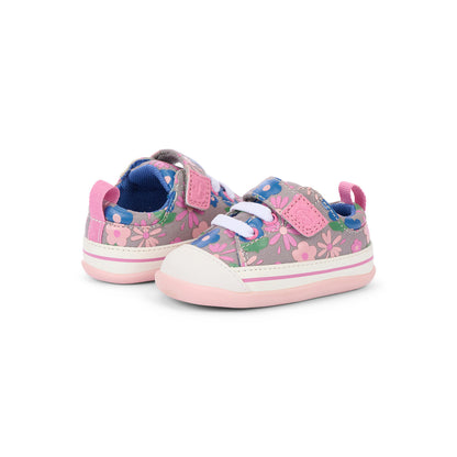Stevie Mini Gray Floral | See Kai Run