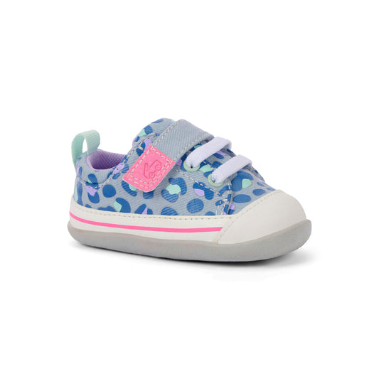 Stevie Mini Sky Blue/Leopard | See Kai Run