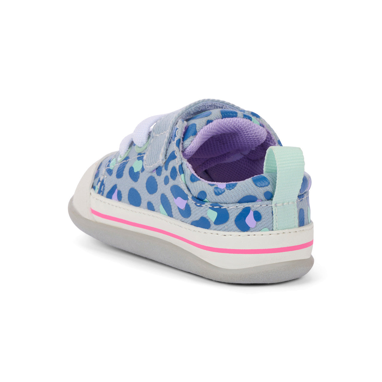 Stevie Mini Sky Blue/Leopard | See Kai Run