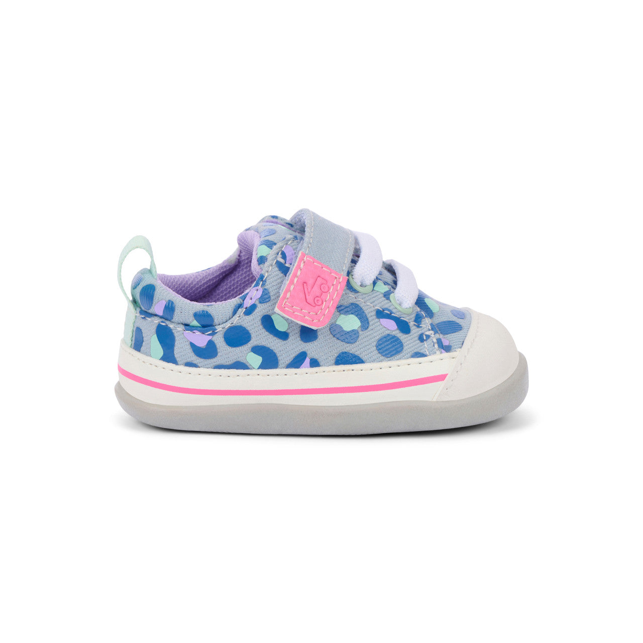 Stevie Mini Sky Blue/Leopard | See Kai Run