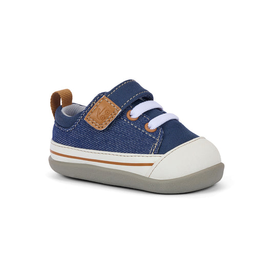 Stevie Mini (First Walker) Navy Denim | See Kai Run
