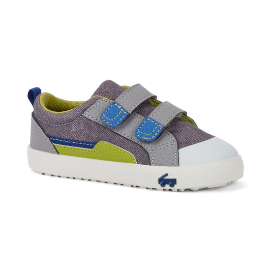 Riley Gray Denim/Lime | See Kai Run