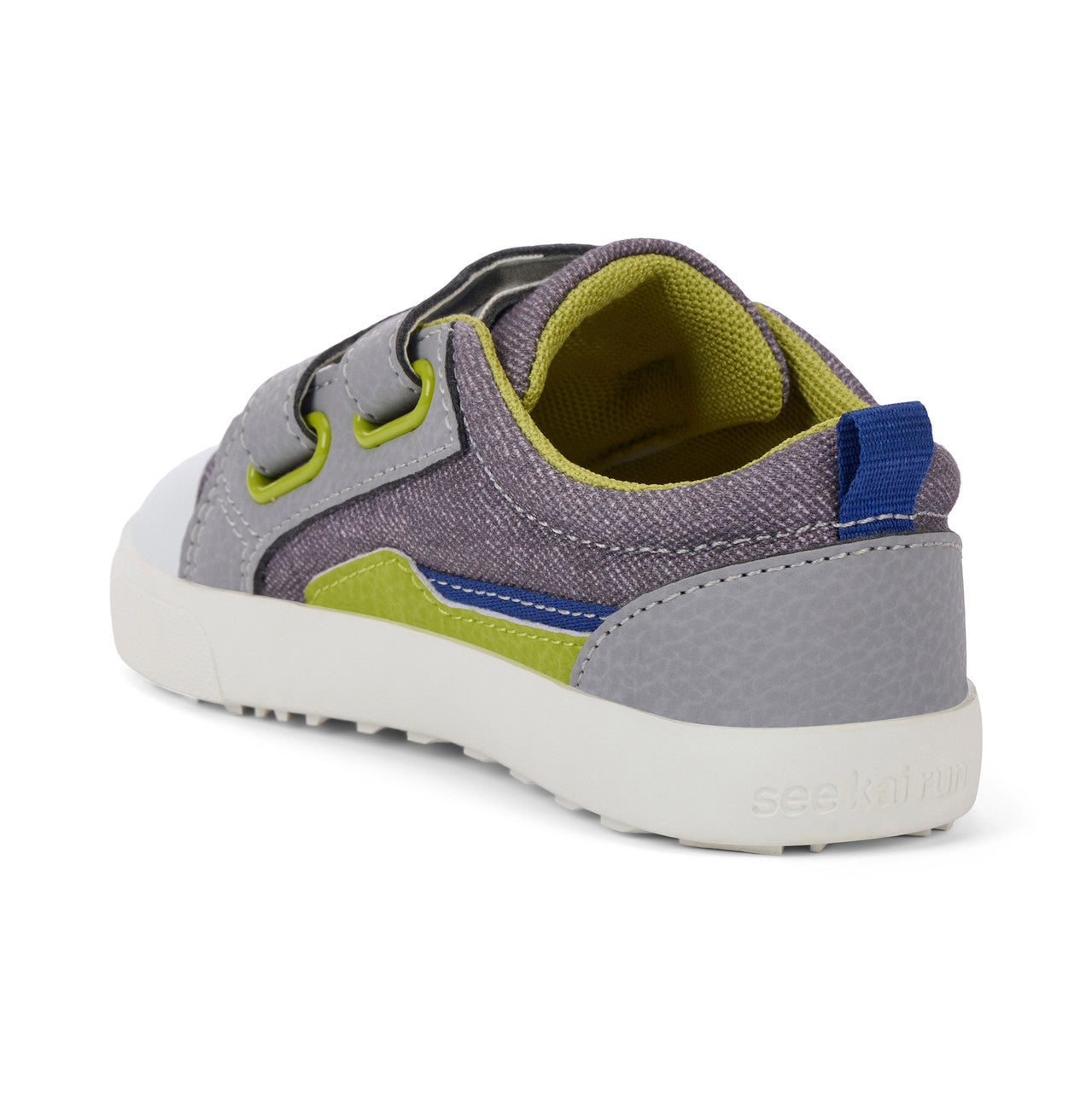 Riley Gray Denim/Lime | See Kai Run