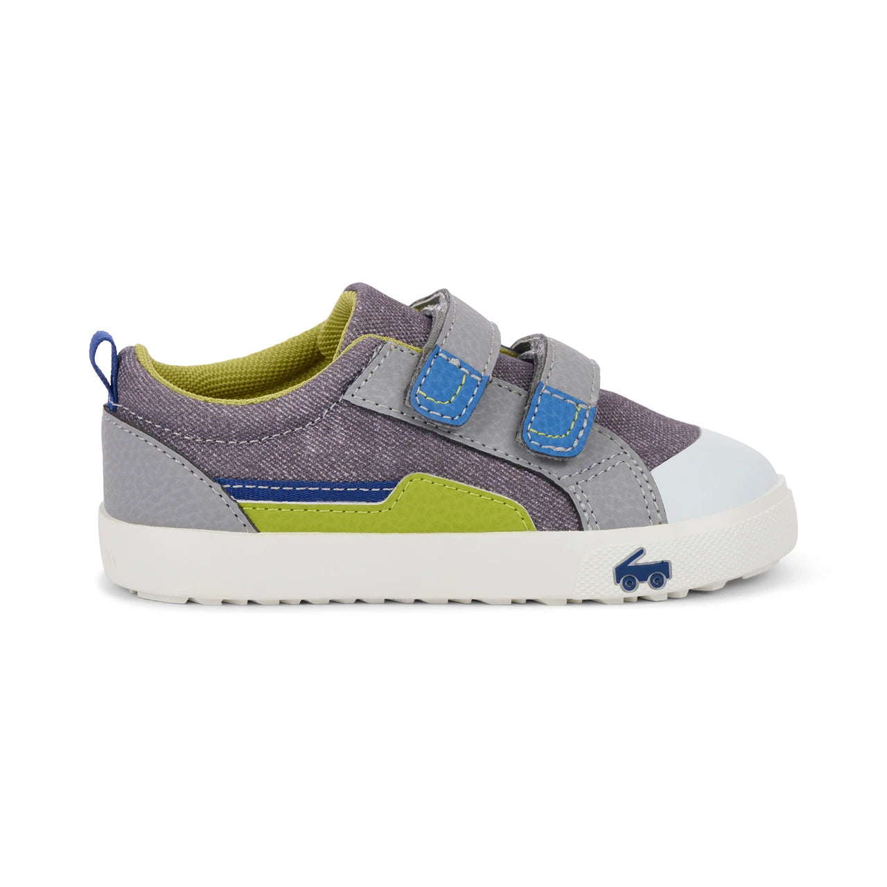 Riley Gray Denim/Lime | See Kai Run