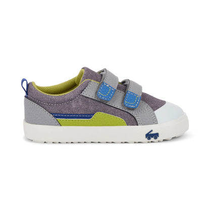 Riley Gray Denim/Lime | See Kai Run