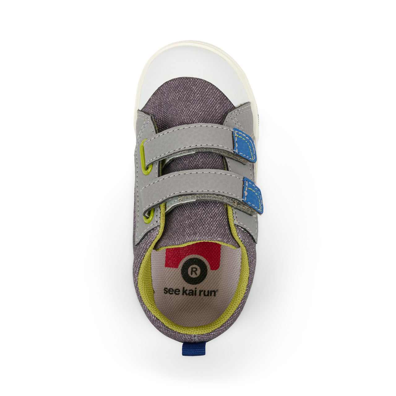 Riley Gray Denim/Lime | See Kai Run
