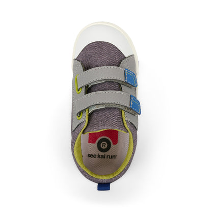Riley Gray Denim/Lime | See Kai Run