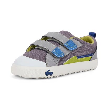 Riley Gray Denim/Lime | See Kai Run