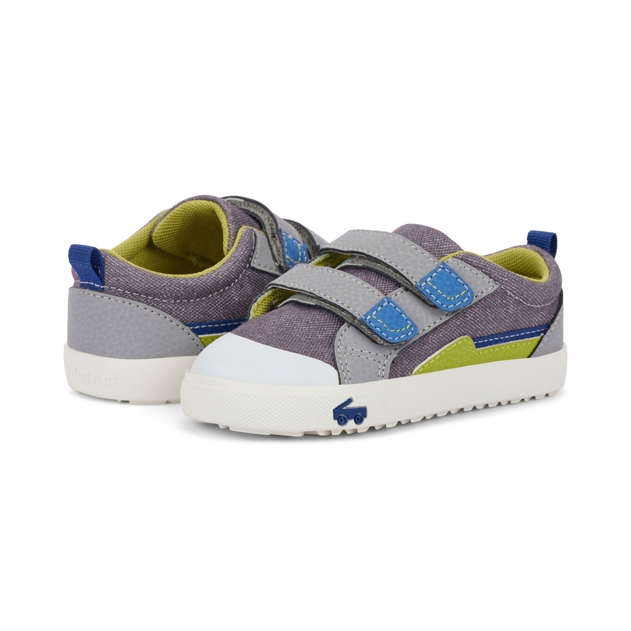 Riley Gray Denim/Lime | See Kai Run