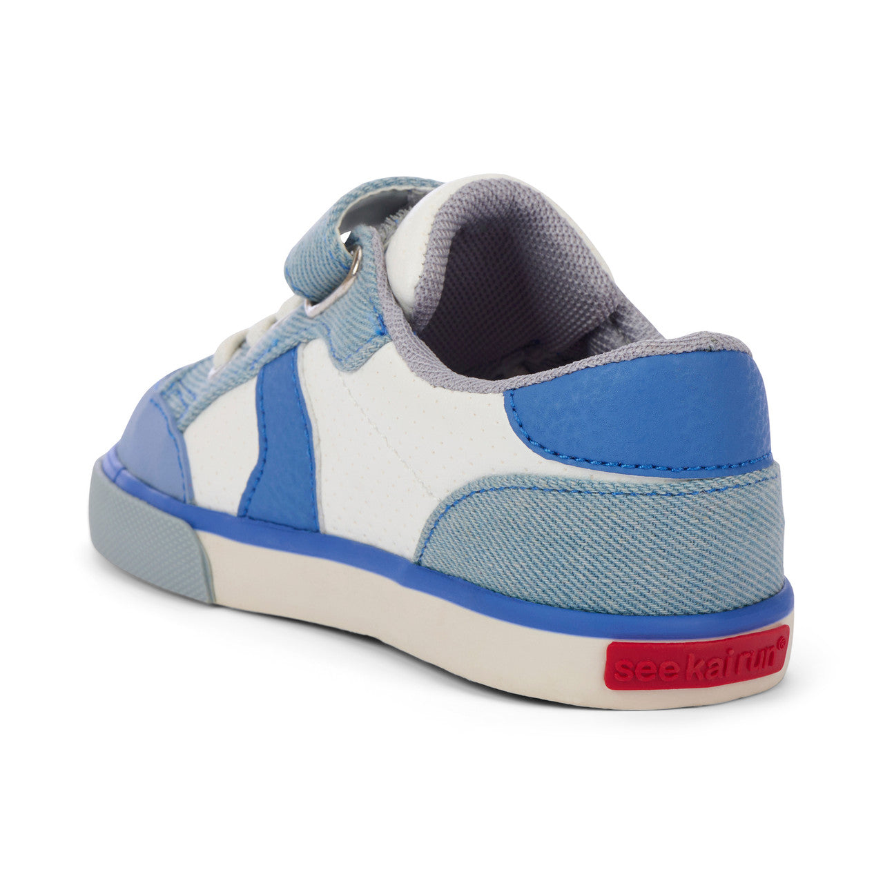 Connor White/Washed Denim | See Kai Run