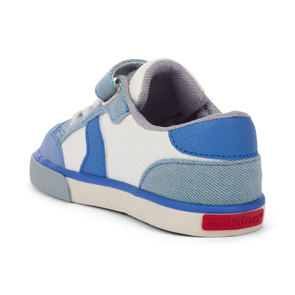 Connor White/Washed Denim | See Kai Run