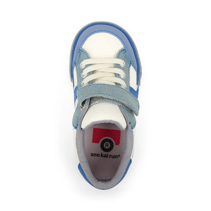 Connor White/Washed Denim | See Kai Run