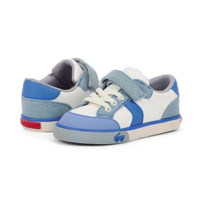 Connor White/Washed Denim | See Kai Run
