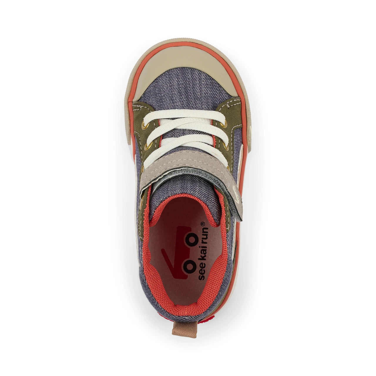 Dayton Gray Denim/Olive | See Kai Run